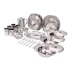 Indian art villa Stainless Steel square plate 51 pieces dinner set