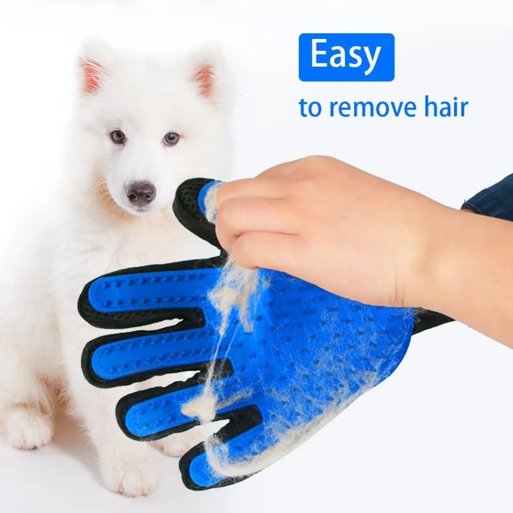 Hot Selling Amazon Pet Grooming Brush Five Fingers Silicone Glove Dog