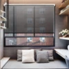 Polyester Gray Light Filtering Roller Blind Electric for Home and Office