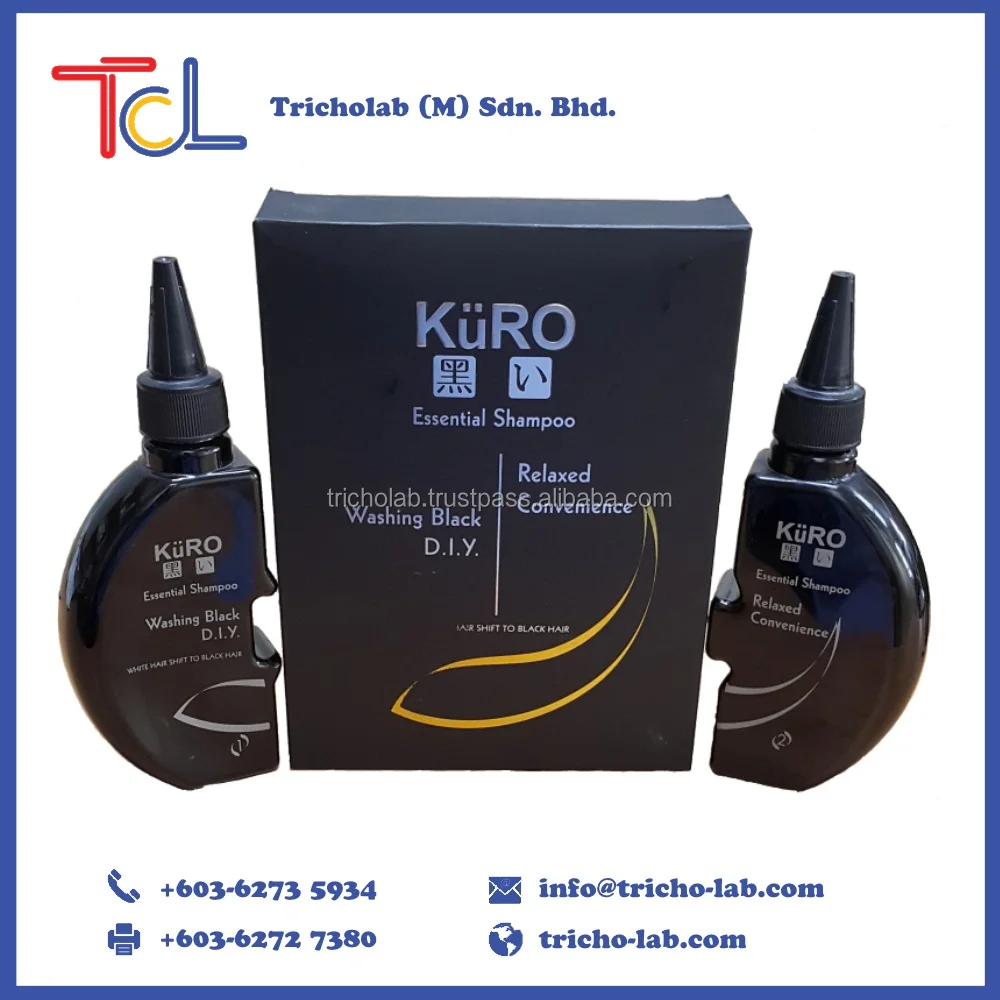 Hot Sale Kuro Black Hair Care Shampoo Product 2 In 1 Made In