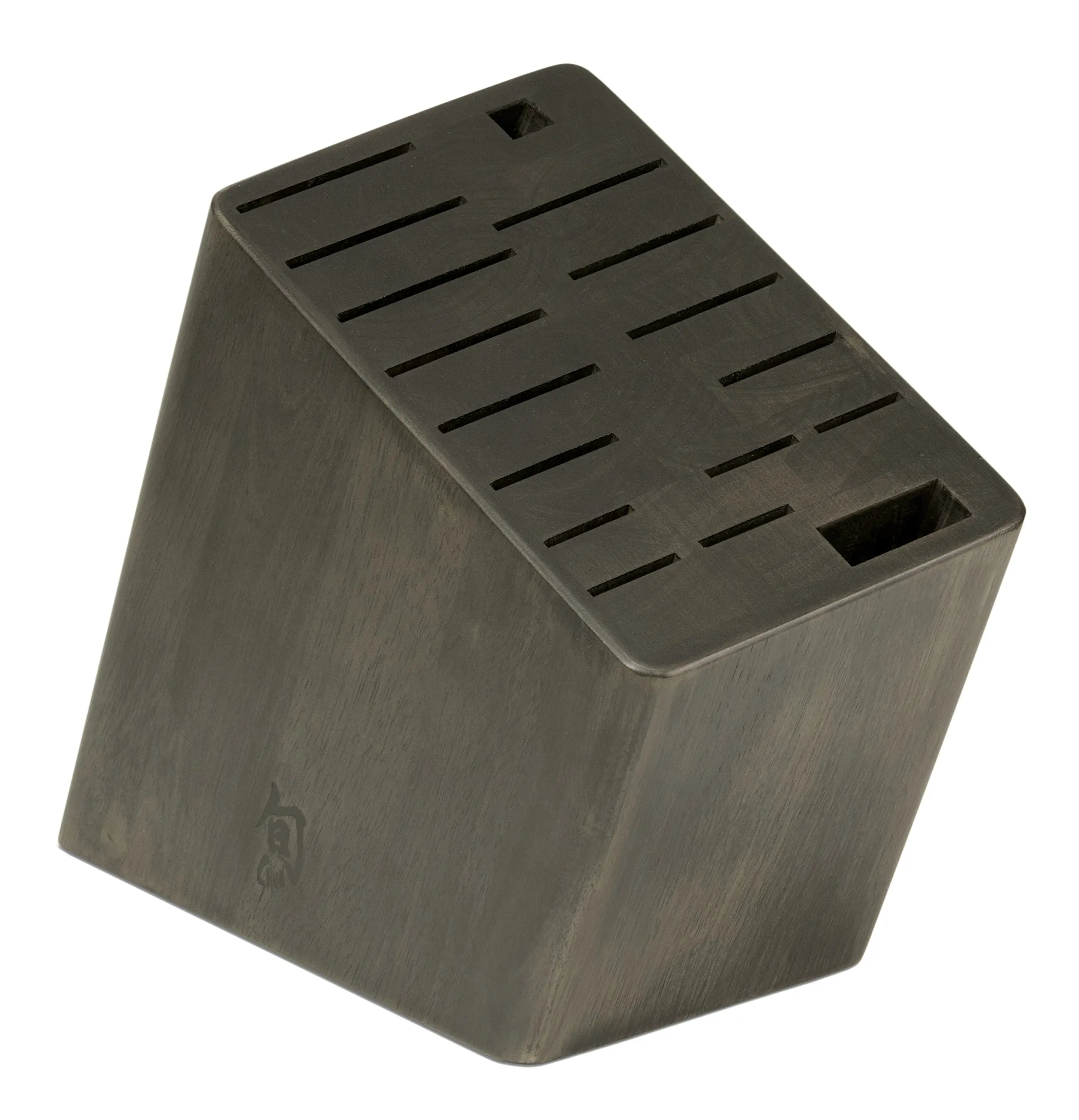 Shun 22 Slot Knife Block Find Deals Get Quotations Shun Dm0848 17 Slot Angled Knife Block Black