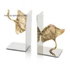 golden leaf bookends