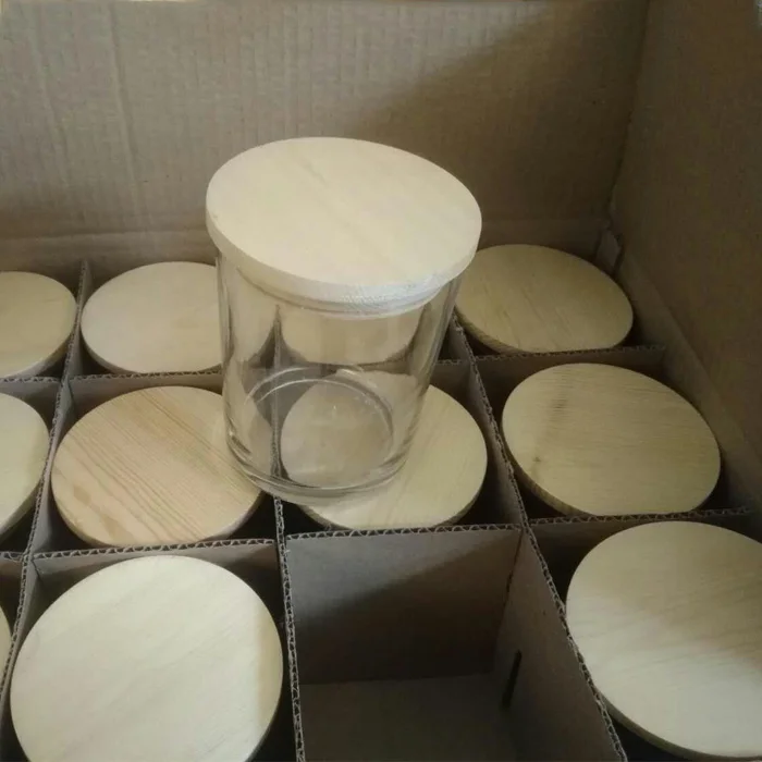 Best Selling Glass Candle Jars With Wooden Lids Wholesale Best Selling Glass Candle Jars With Wooden Lids Wholesale