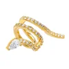 LOZRUNVE Clip Earrings 925 Silver Hip Hop CZ Stone Spiral Snake Ear Cuff