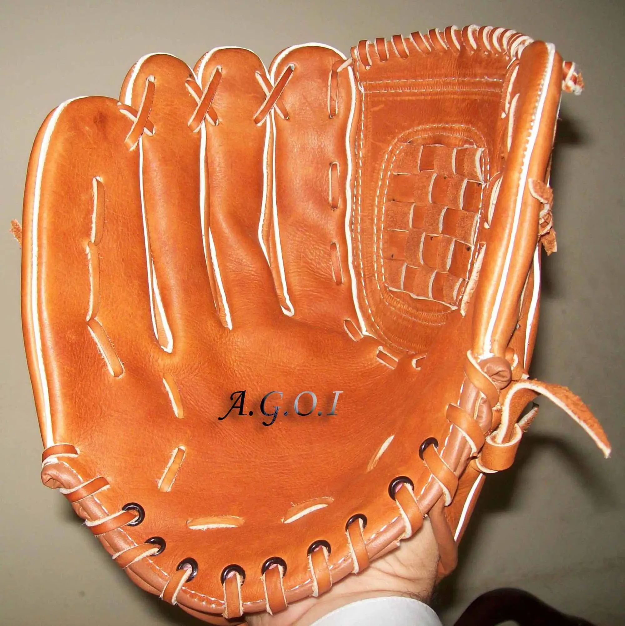 Custom Genuine Leather Baseball Catching Gloves Manufacture/genuine
