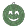 Pave Set Chrome Diamond 925 Silver Emoji Pendant
