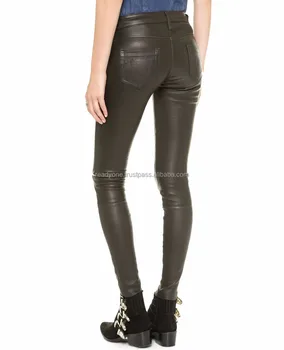 wet look leather leggings womens