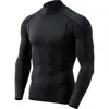 High quality Long Sleeves compression shirts / Wholesale New Design Compression Shirts Black Gym Rash guard For Men