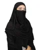Women 2018 Casual Wear Decent Plain Hijab Headscarf Style Lace Scarf For Facewrap
