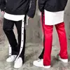 USA Popular Style New Stylish Mens Fashion Bottoms Side Striped Snap Button Bending Track Pants