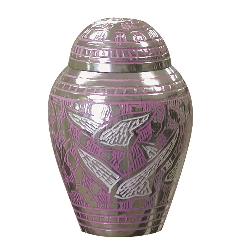 红色珐琅设计师骨灰火化骨灰盒,用于人体骨灰