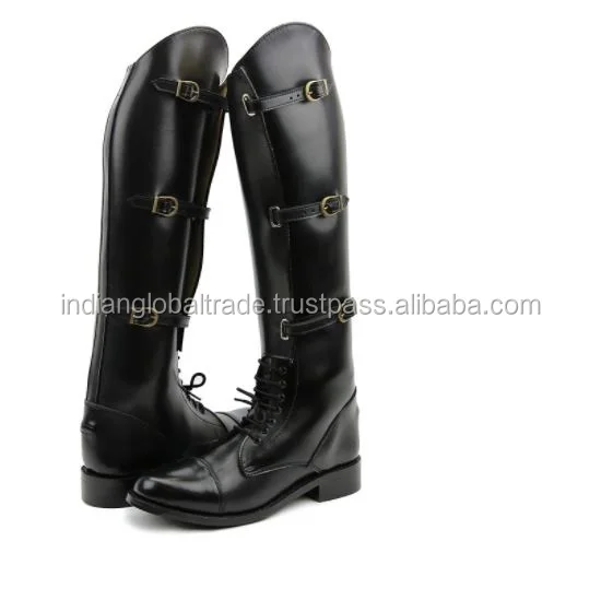 Black Horse Riding Long Boots Made Of Pure Leather Long Boots For Horse Riding Buy Leather
