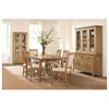 French Style Rectangle Dining Table and 6 Chairs Upholster Teak Wood