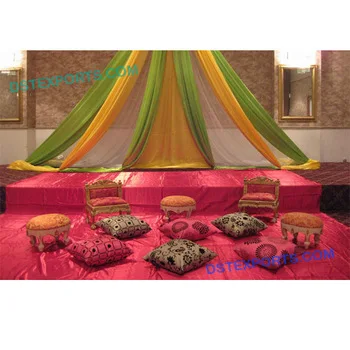 Stage Decoration For Mehandi Function Indian Mehndi Stage