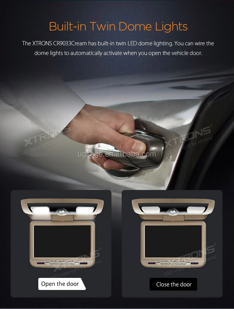 Xtrons 169 Display 9" Roof Mount Dvd Player With Tv/usb/fm/ir