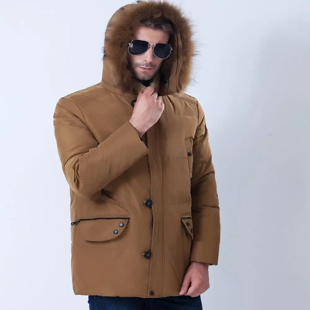 Italian Winter Fashion Jacket With Fur Collar For Men/2018 Winter Top