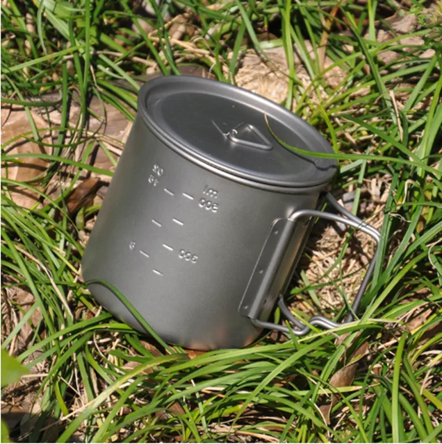 Outdoor Titanium Pot With Handle Titanium Mug 250 Titanium 750ml Pot
