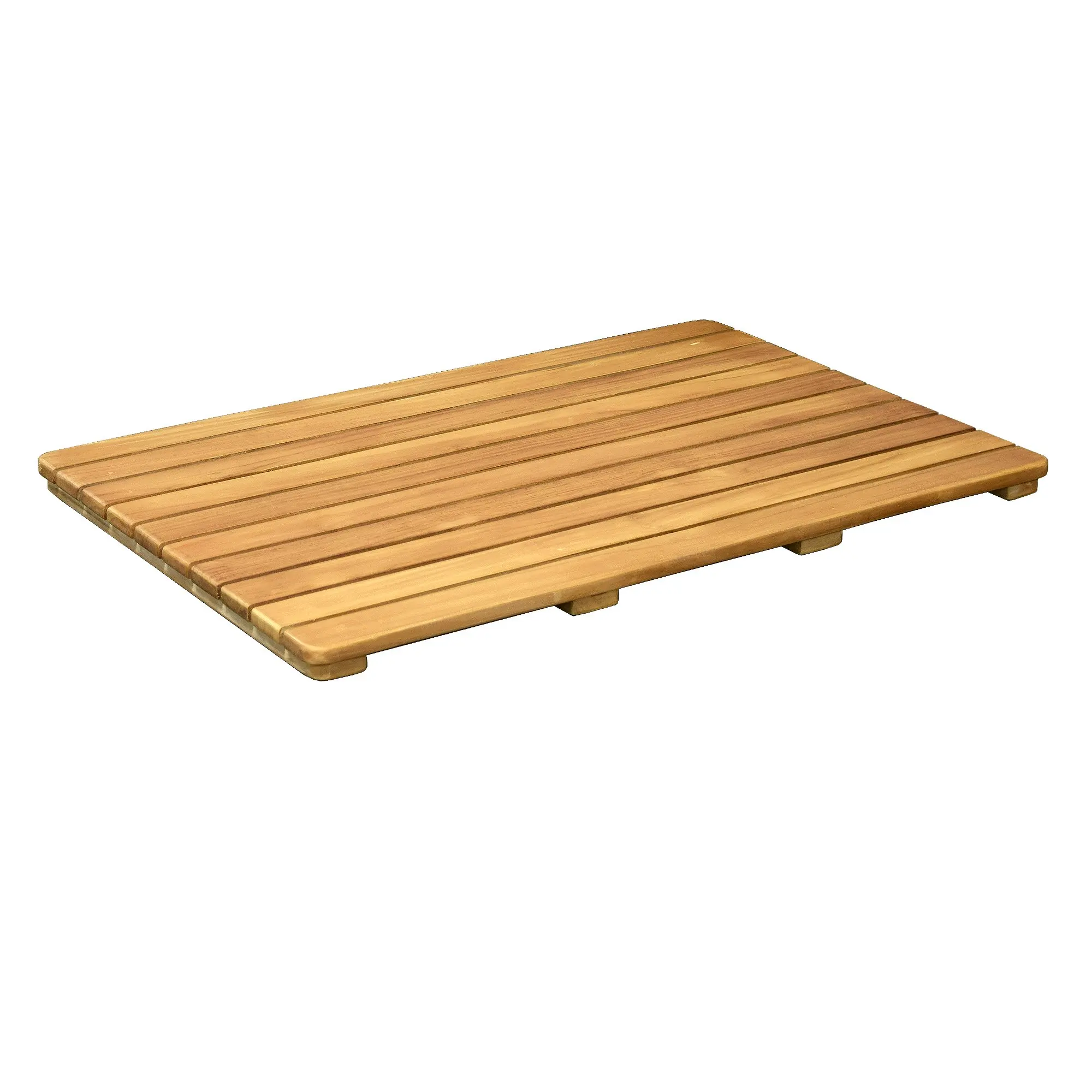 Buy Teak Shower Bath Mat With Rounded Corners 30 X 30 In Cheap