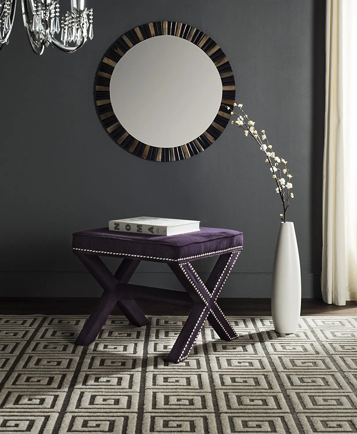 Safavieh Palmer Ottoman - Purple