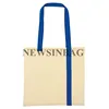NEWSINBAG Custom canvas tote shopping bag calico shopper bags with logo printed