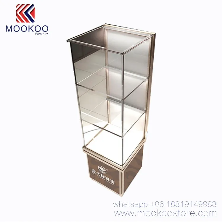 High End Tempered Glass Display Cabinet Display Stand Tower For