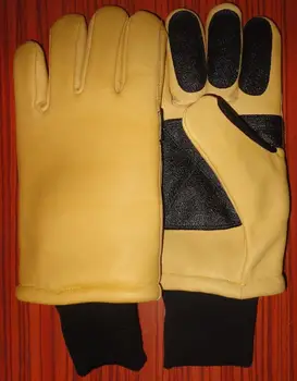 fur lined leather work gloves