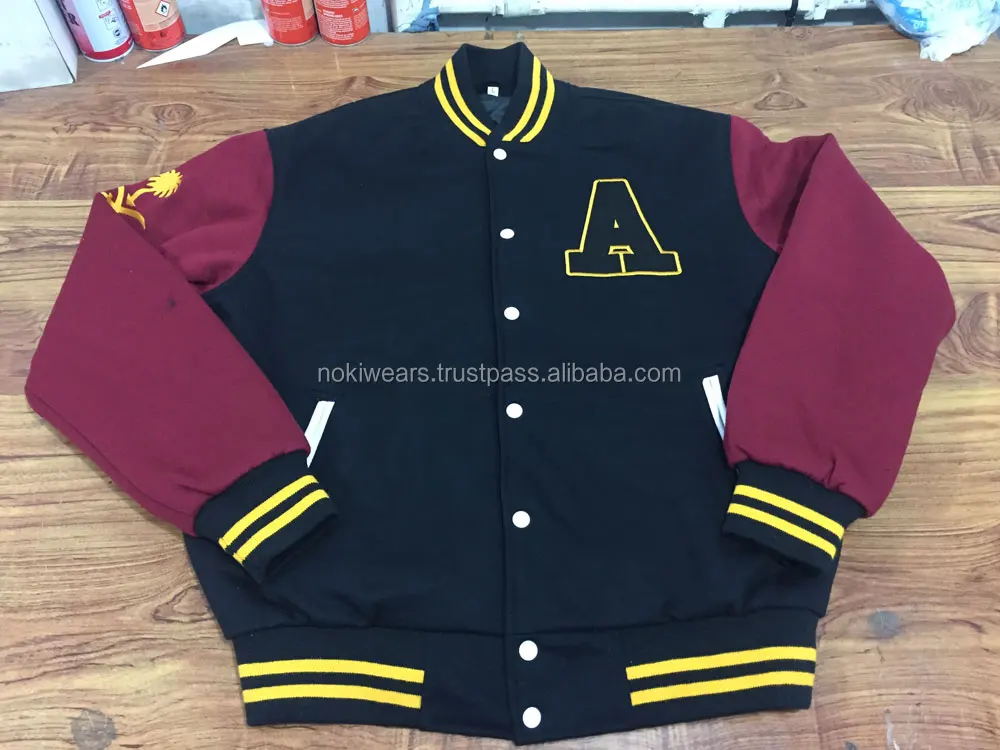 Letterman Jackets With Custom Patches Logos/college Embroidery Varsity