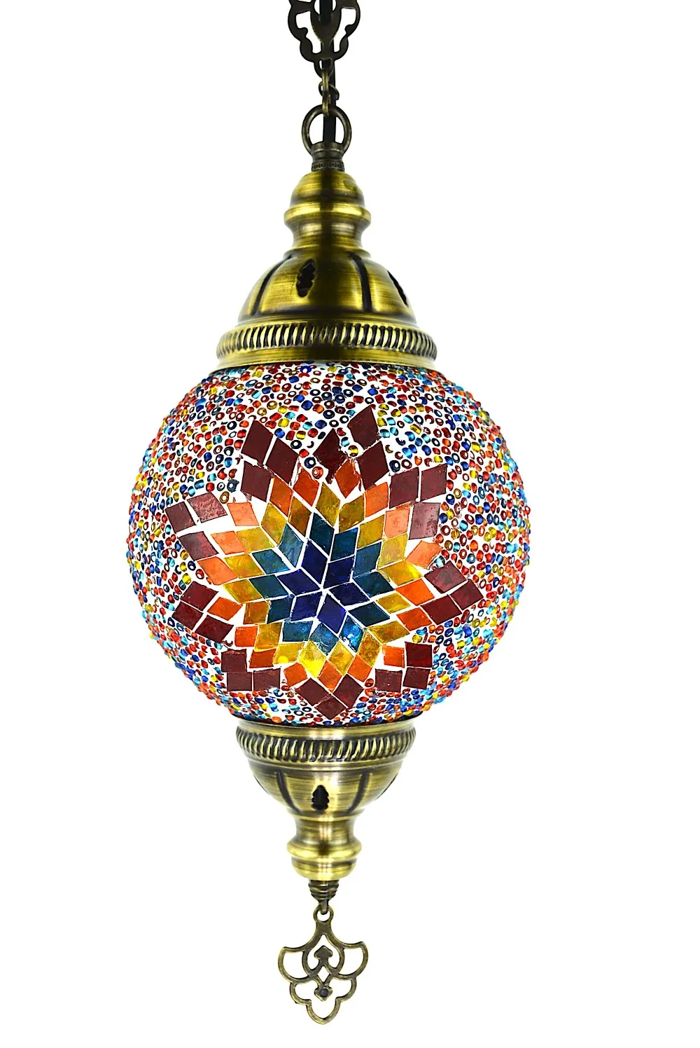 15 Cm Globe Turkish Mosaic Hanging Lamp - Buy Red Turkish Mosaic Glass