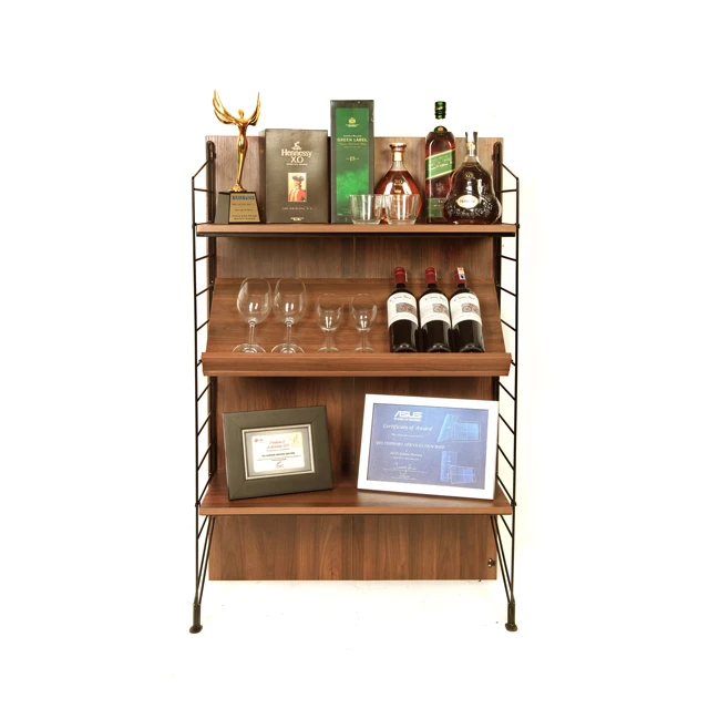 Ezbo Living Room Furniture Wine Display Cabinet Wooden 4 Feet Ezbo Living Room Furniture Wine Display