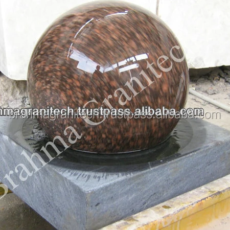 
rock stone fountain balls 