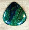 Rare 95Cts Or 41x41x4mm Blue Green Azurite Malachite Heart Shape Cabochon Gemstone Jewelry Beads Cab