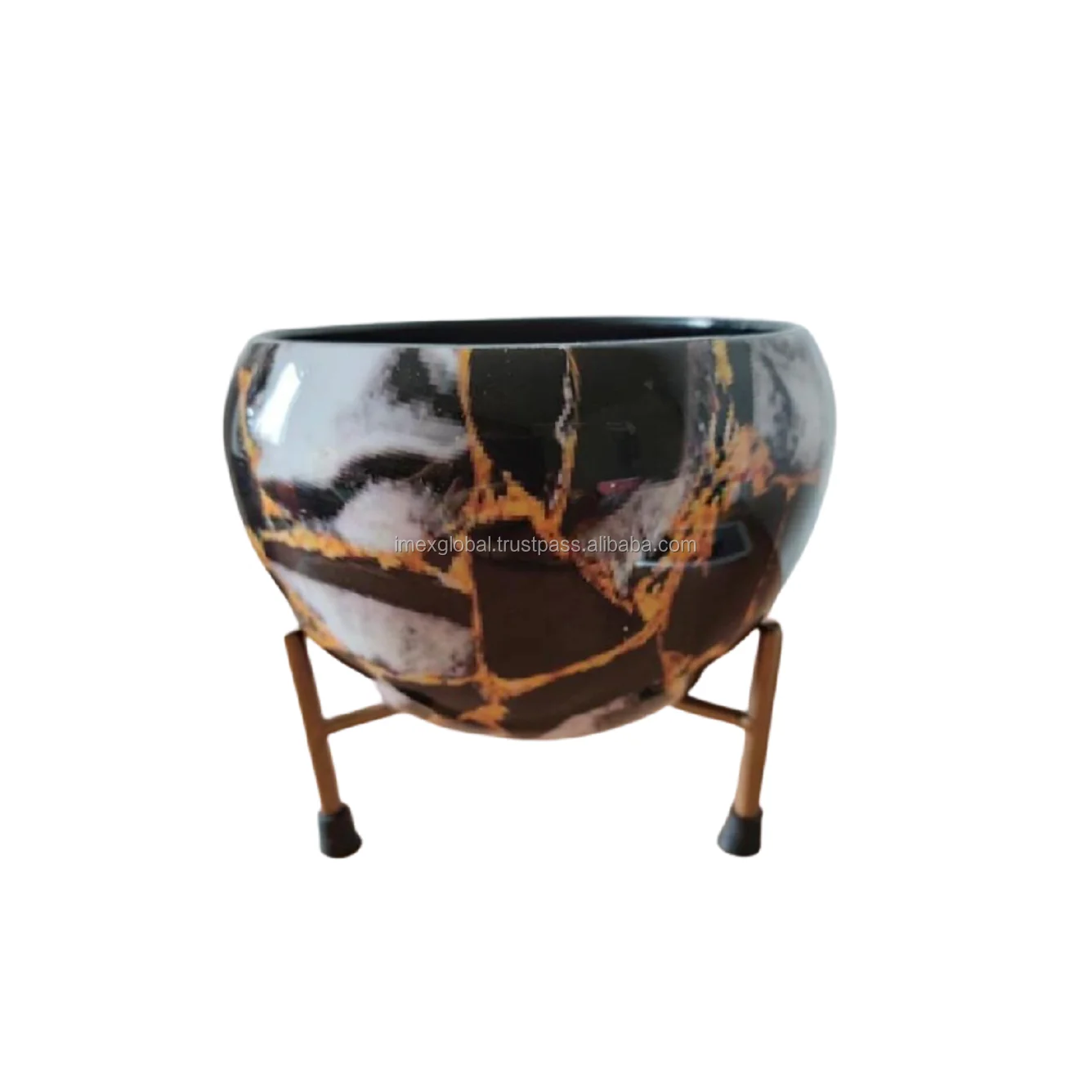 Plant Stand Modern Mid Century Wrought Iron Adjustable House Home