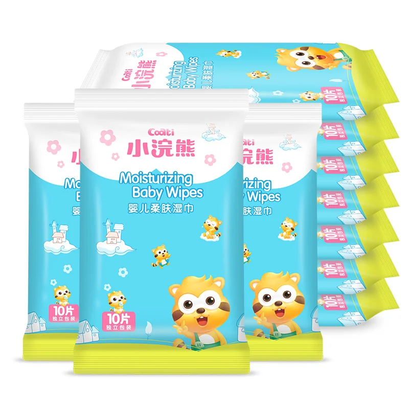 
Coati wet wipes 10 pcs travel pack pocket wipes baby wipes wet towel 