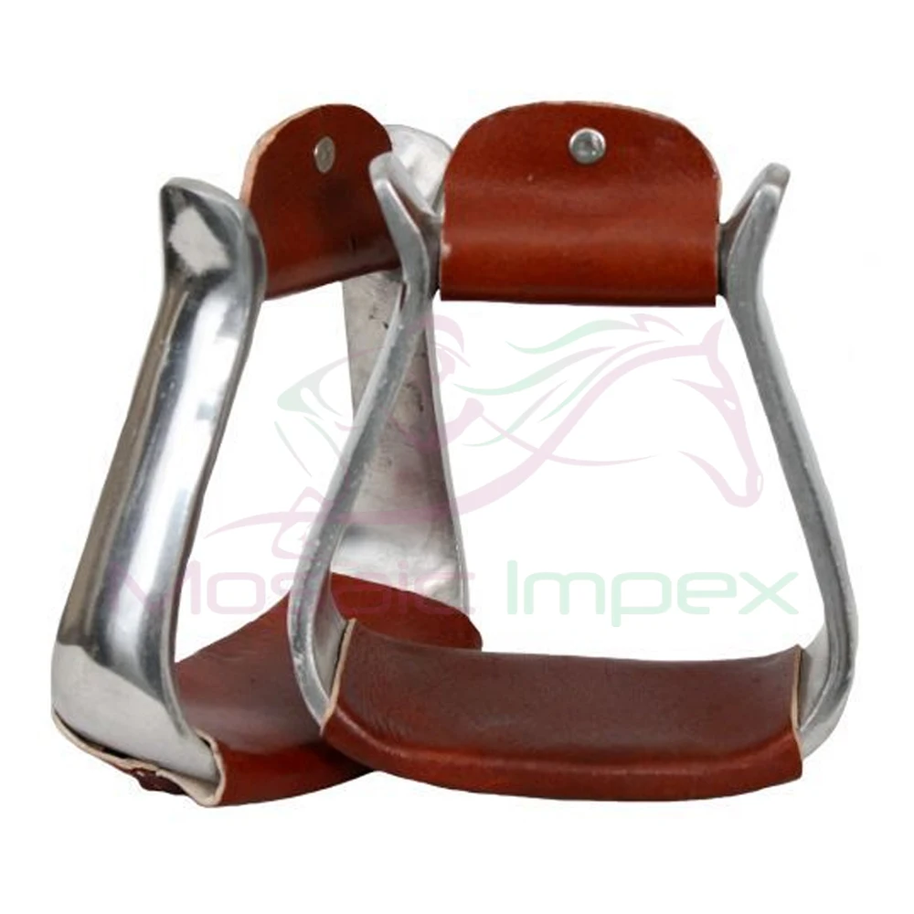 Western Horse Stirrups Springs Aluminum/leather Western Stirrups
