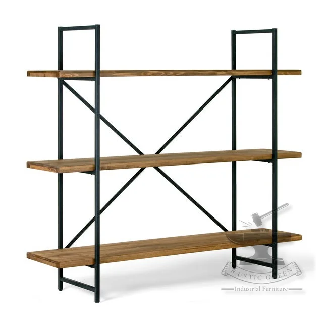 Large Industrial Iron Wood Bookcase Buy Vintage Industrial