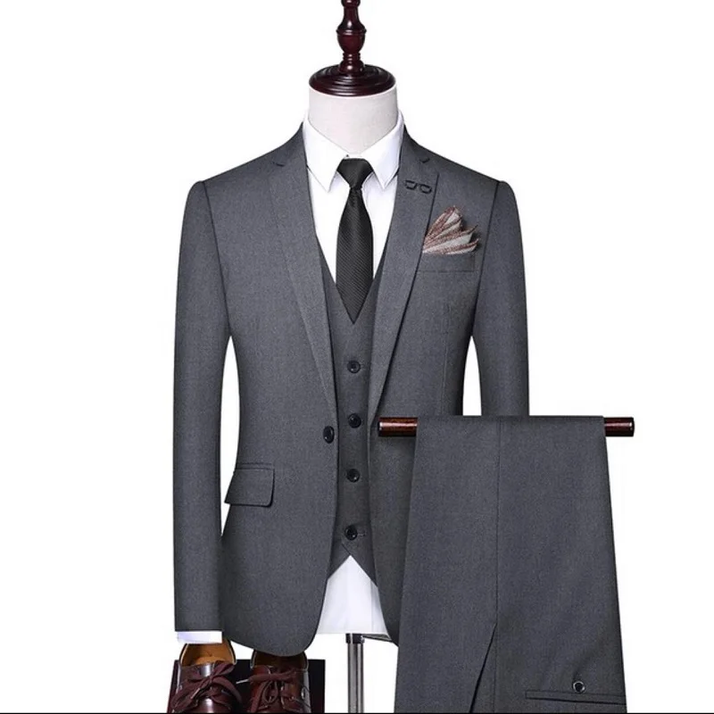Men's Suits 2023 Latest Design High Quality 3 Piece Slim Fit Men Suit