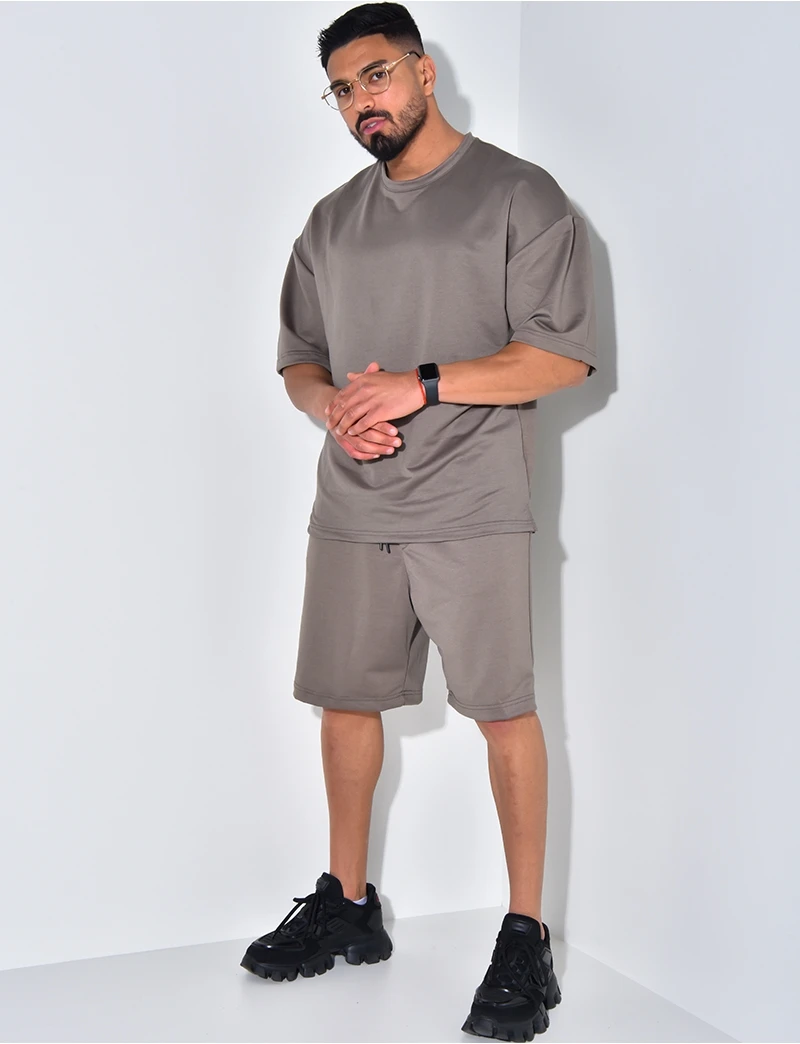 Summer Plain Tshirt And Short Set Tshirt And Shorts Set Composition