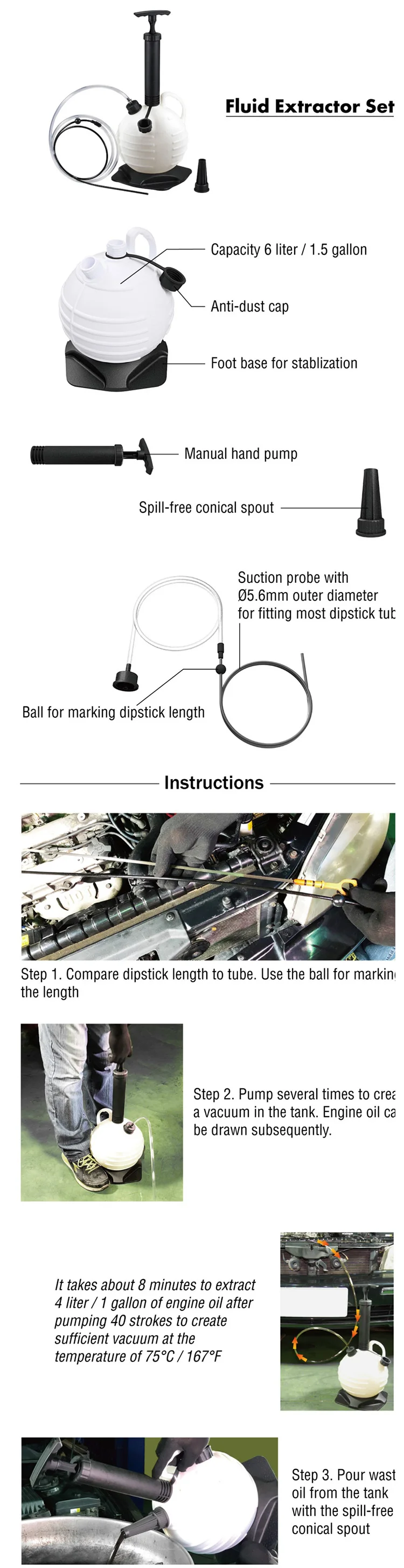 6l Car Transmission Diy Manual Oil Extractor For Fast Oil Change