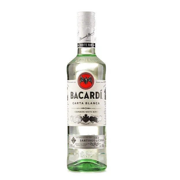 
100% 75CL FRESH TASTE PREMIUM RUM WHITE BACARDI WITH 40% VOL. IN CARTON PACKAGING 