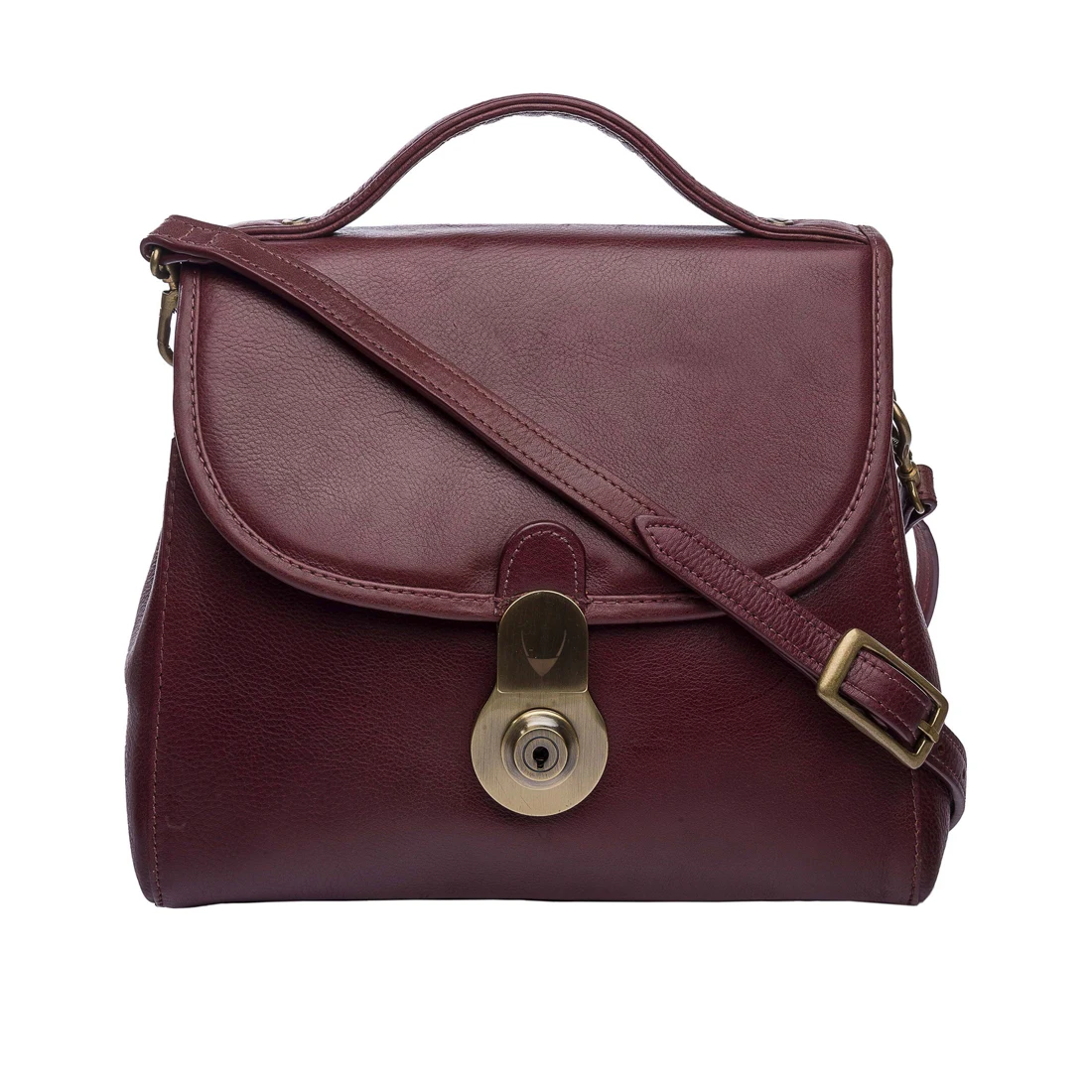 Leather Sling Satchel Brown Crossbody 