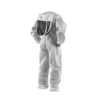 Professional Bee 3 Layer Safety Unisex White Fabric Mesh Beekeeping Full Suit Beekeeping fancy Veil Protective Clothing Bee