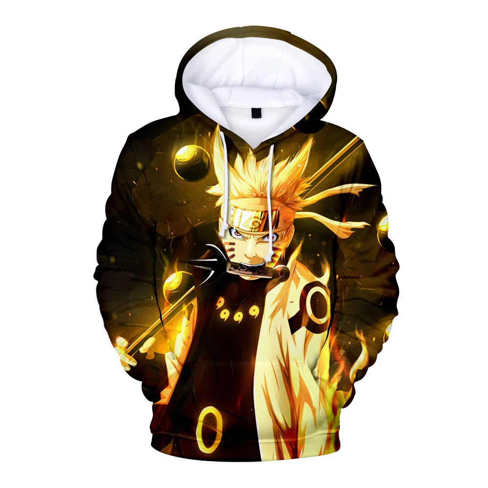 HAOSHENG Unisex Camiseta Naruto Anime Patr/ón Impreso Sudadera con Capucha Deportiva C/ómico Casual Deportiva Ropa