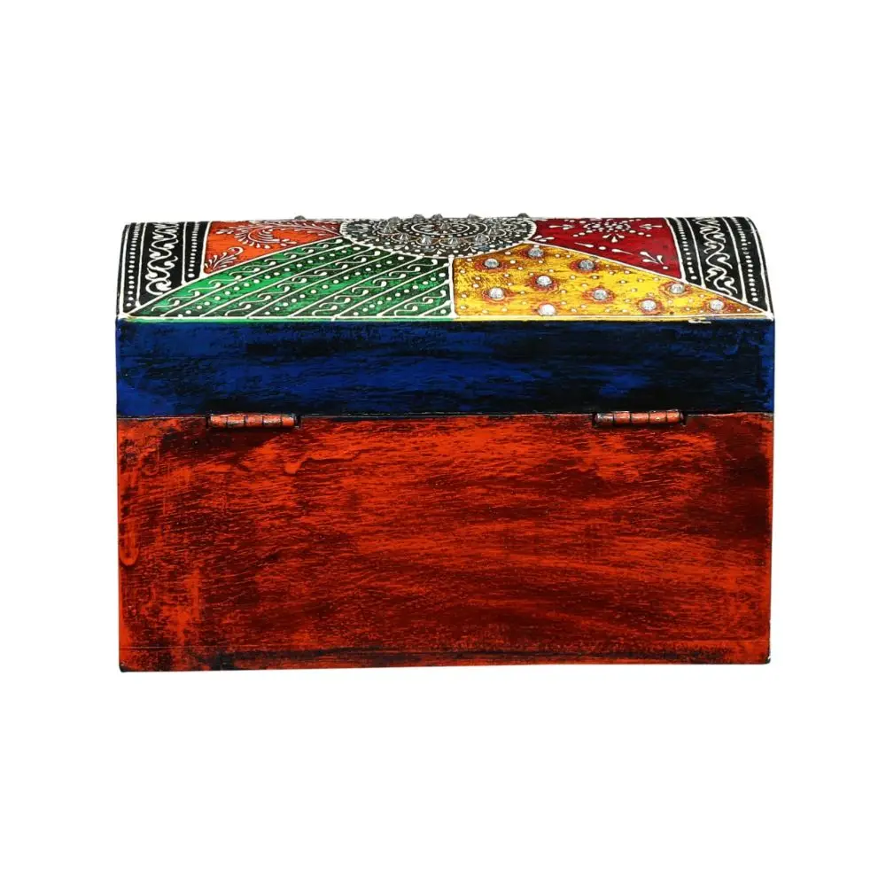 Indian Handicraft Antique Wooden Embossed Jewelry Box Cum Home Decor Showpiece Luxury Wood