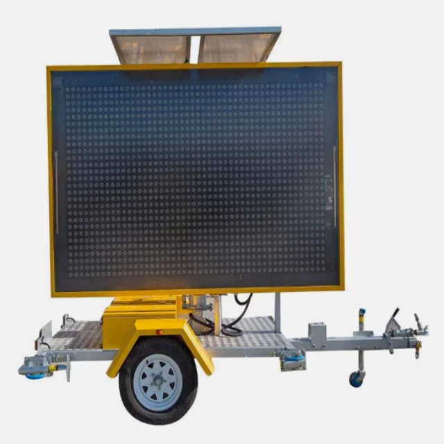 Solar Led Traffic Signs Advertising Display Trailer Led Mobile