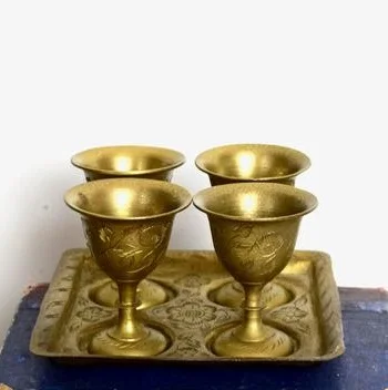 100/% de cuivre 300ml de verre à boire tasse gobelet tasse santé yoga ayurveda