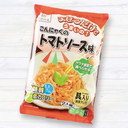 
Japanese manufacturer HAISKY FOODS Tomato sauce flavor Pasta style konjac Low calorie Low sugar 