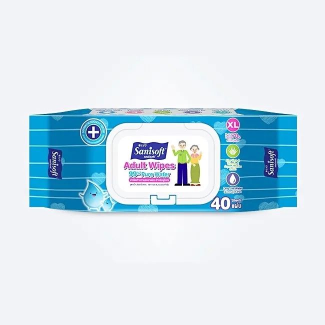 Sanisoft Adult 99.9 Pure Water Wet Wipes (80 Sheets) Wholesale Price