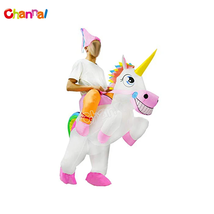Party Time Riding On Unicorn Costume Funny Horse Costume Cosplay For Sales