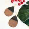 2019 Fashion Lightweight Dangle Waterdrop Wood Earrings For Her