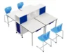 Collaborative study tables Stackable classroom chairs and tables